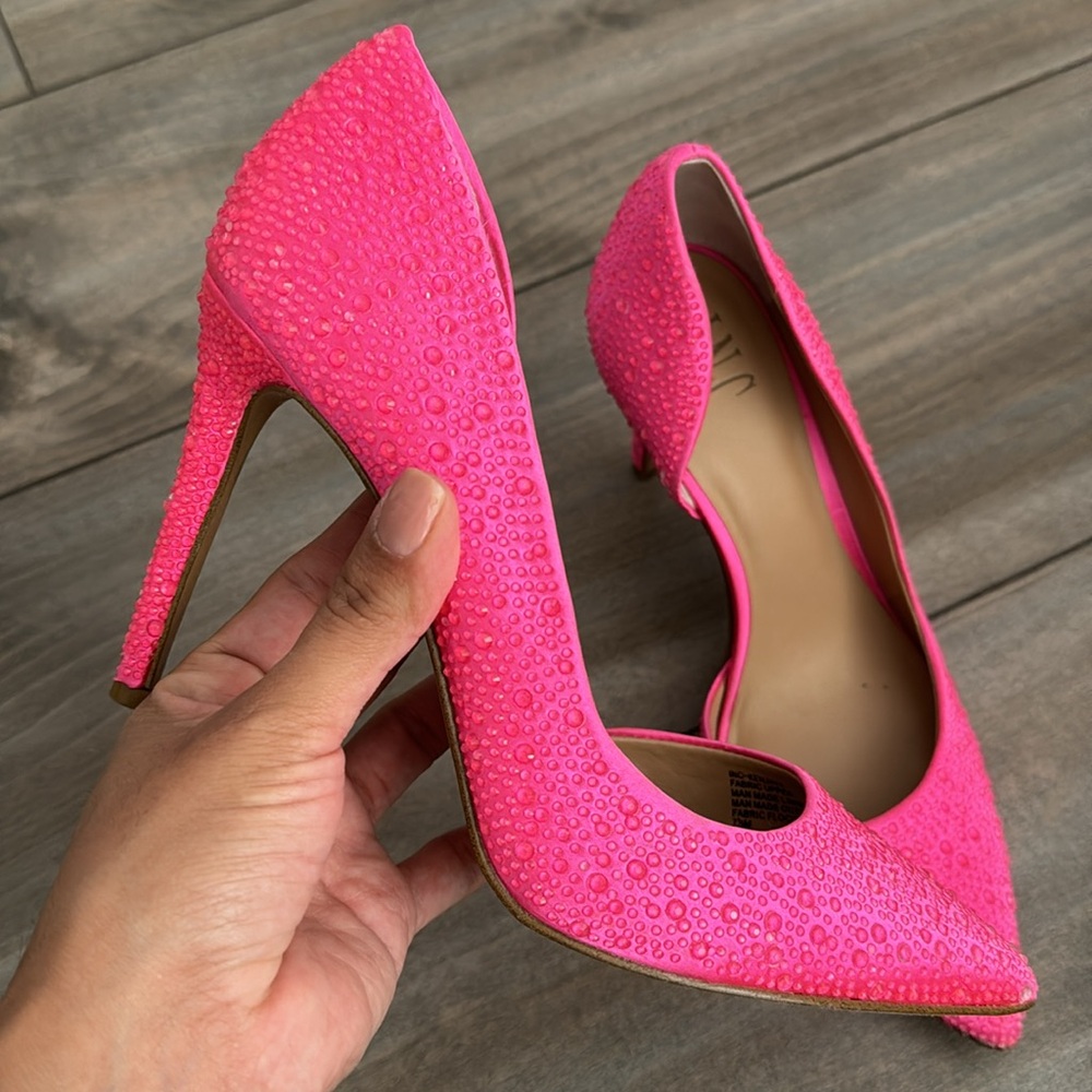 INC Kenjay pink heels size 7.5 - Picture 2 of 10